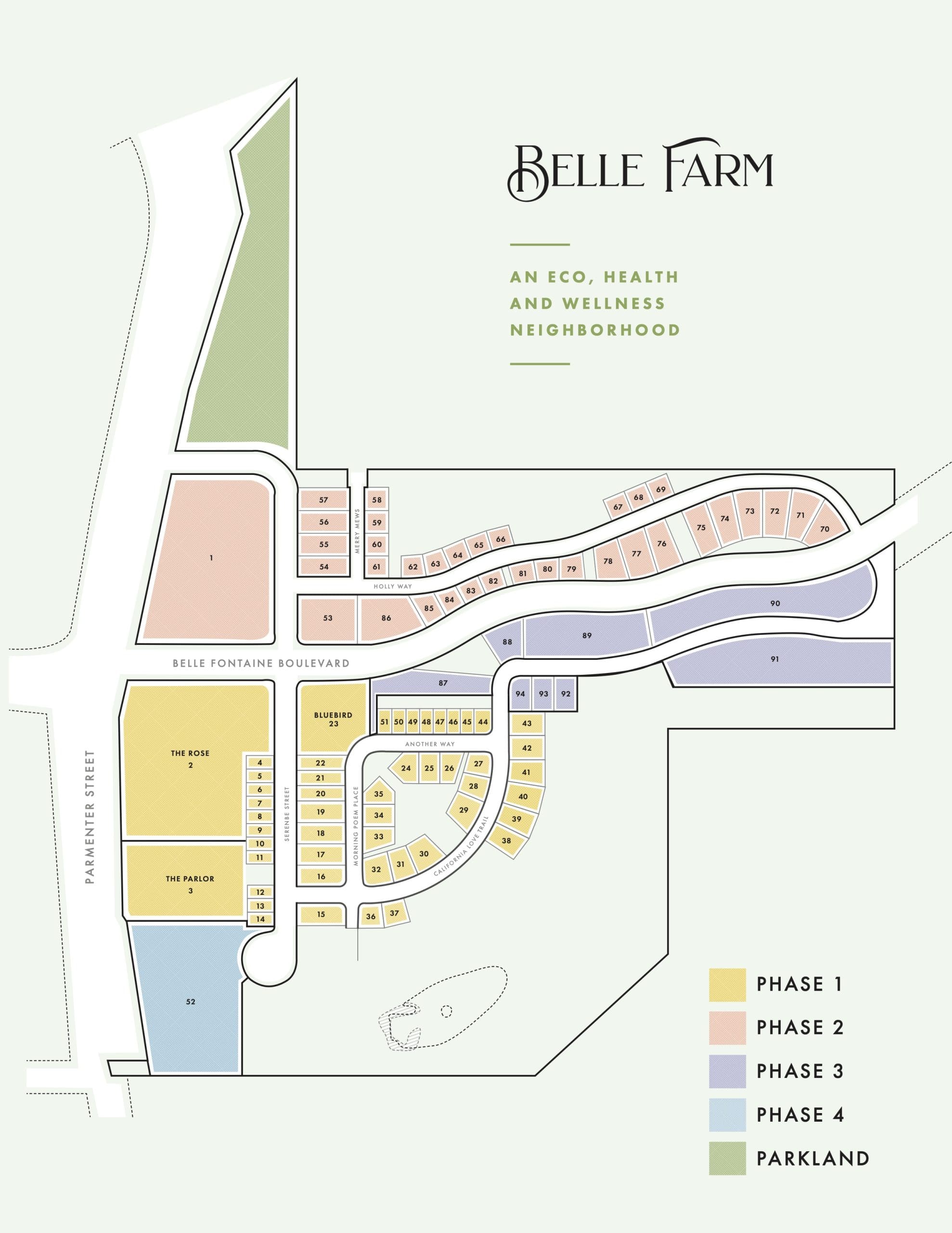 Belle Farm Neighborhood Map