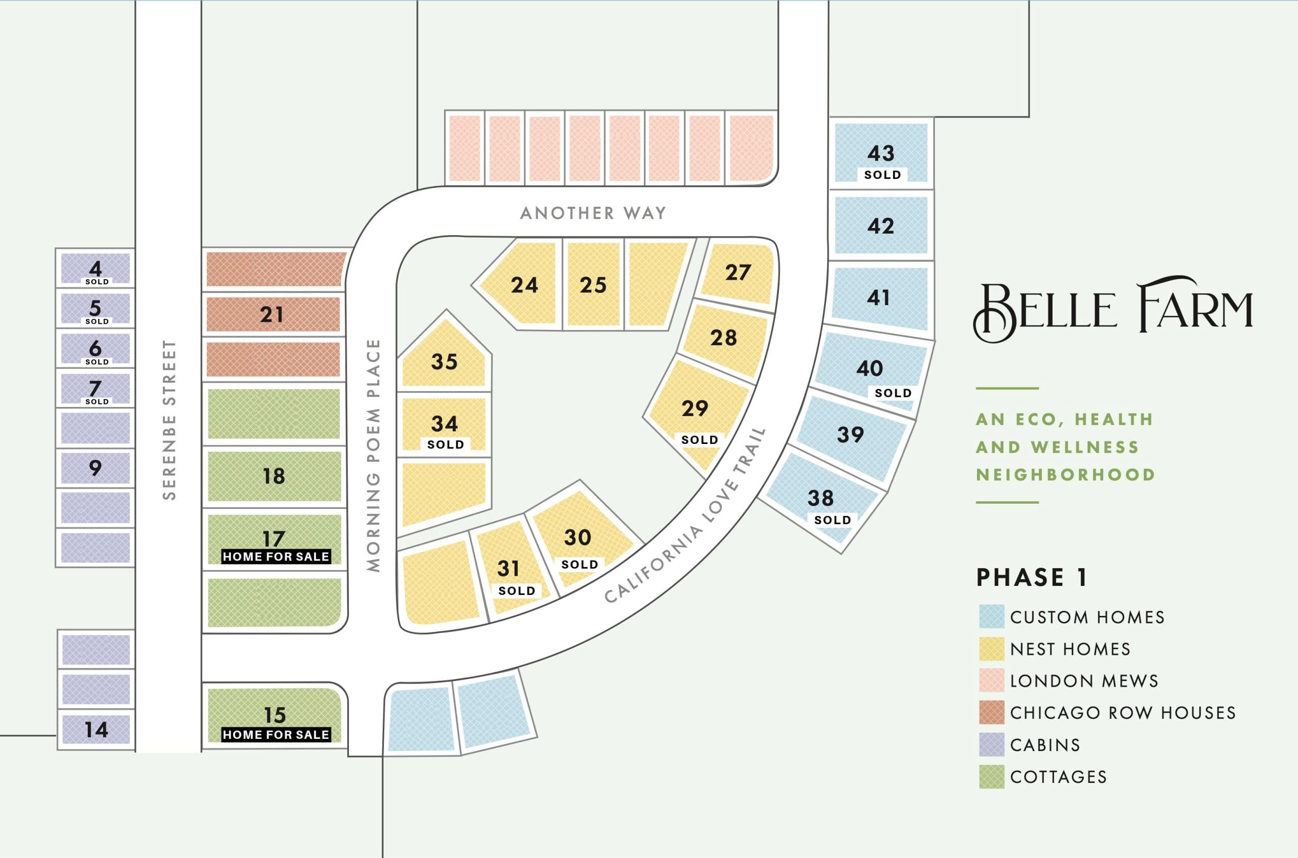 Belle Farm Lot Map