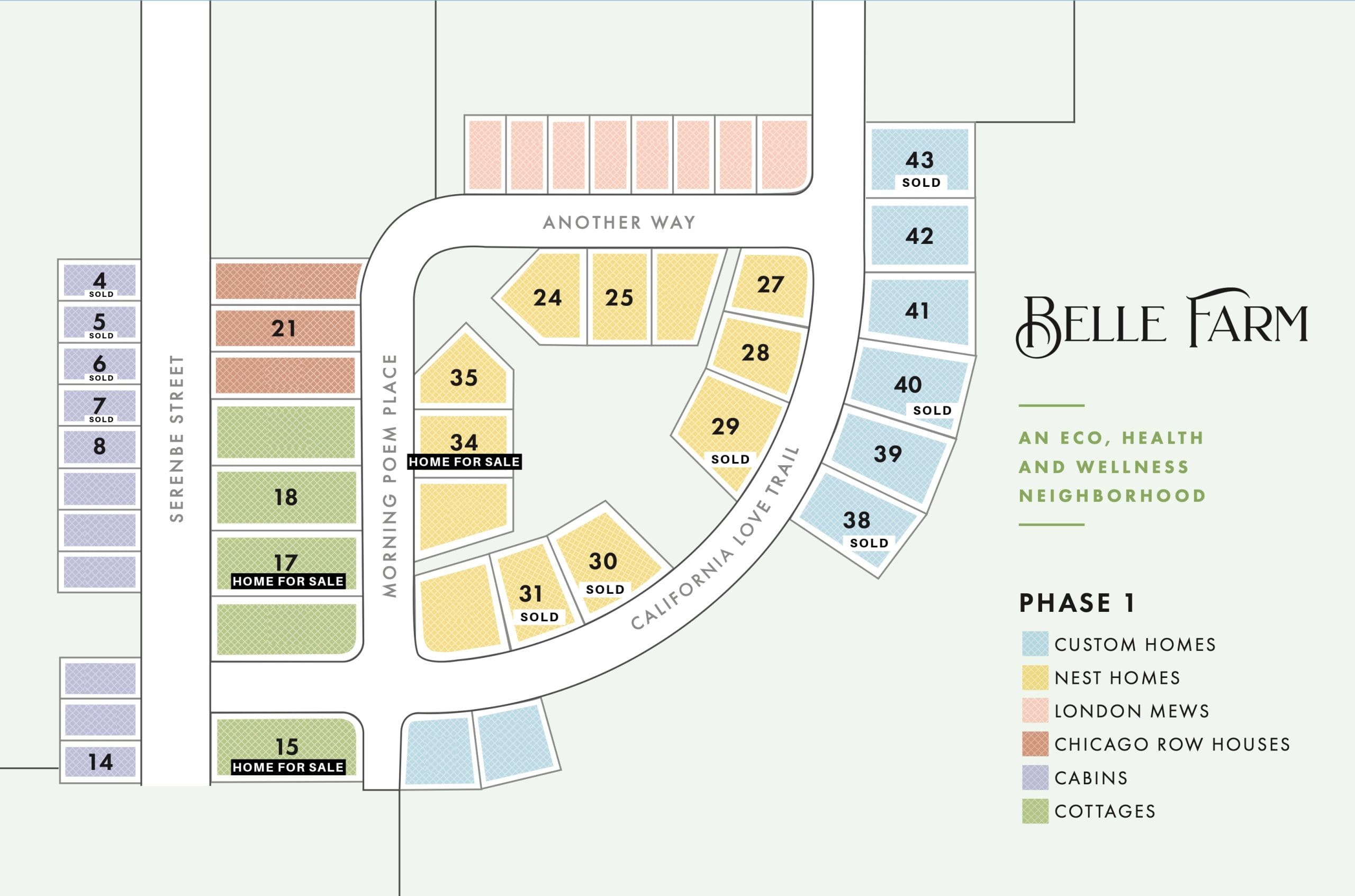 Belle Farm Lot Map