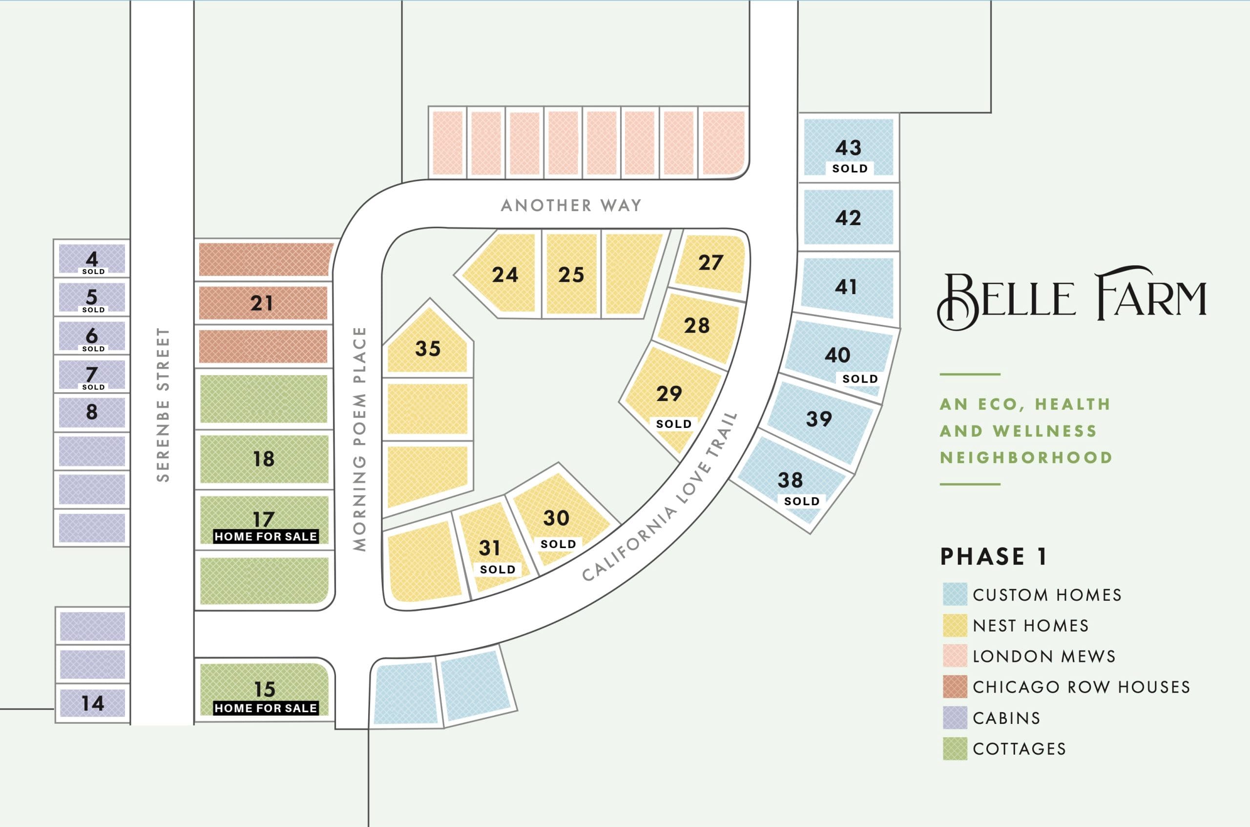 Belle Farm Lot Map