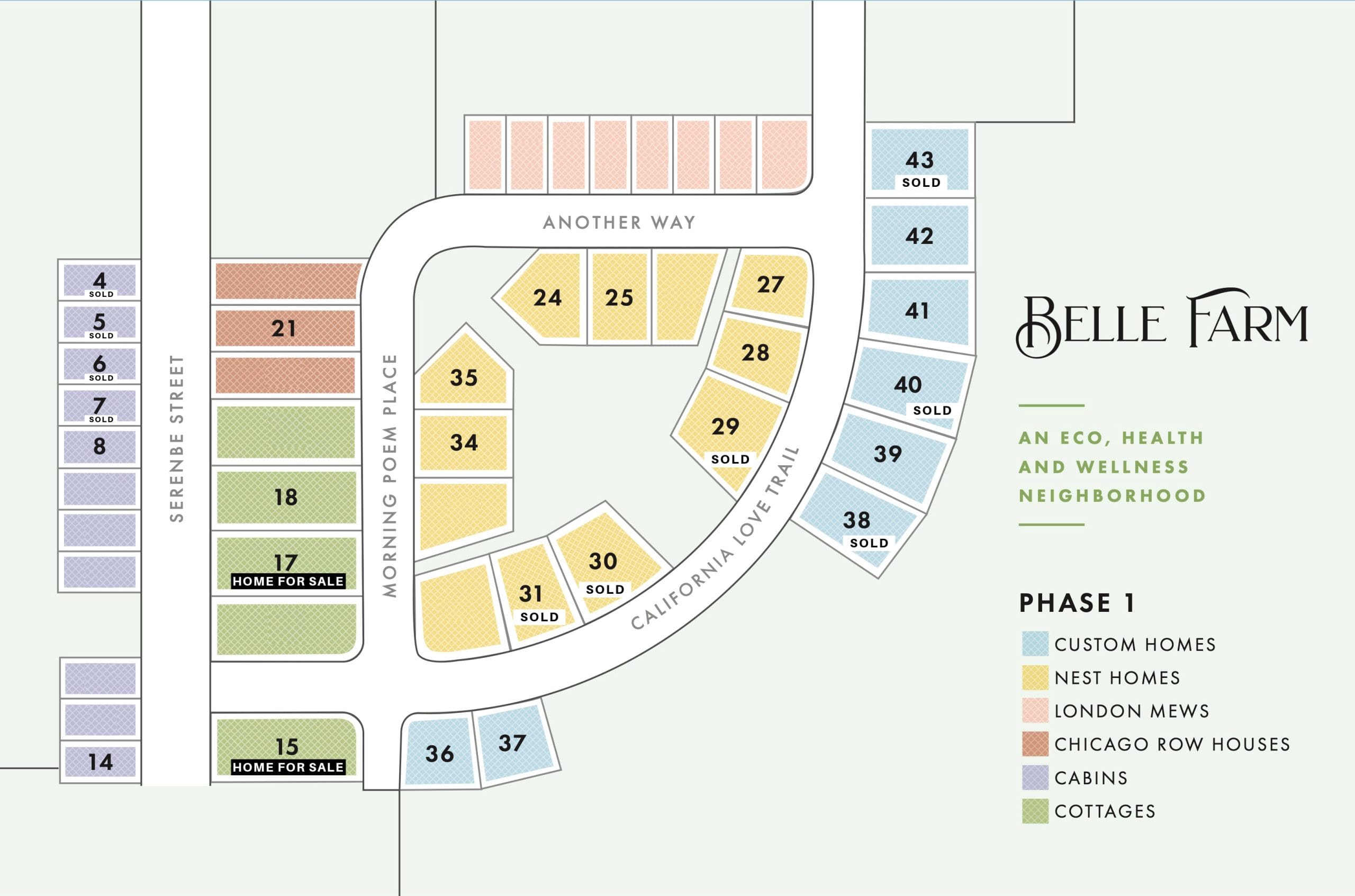 Belle Farm Lot Map